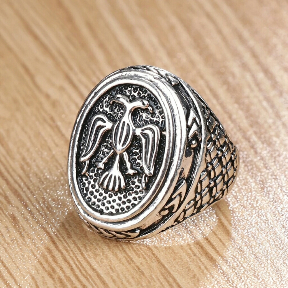 Vintage style Eagle signate Biker  men's rings